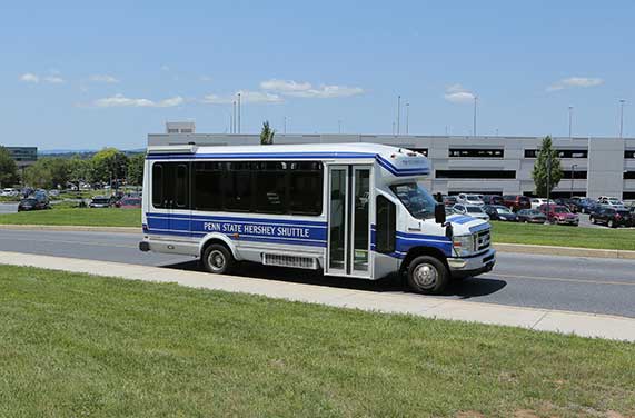 The Penn State Hershey Campus shuttle