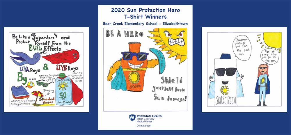 Hershey Community Pool Lifeguards sun protection program - lifeguards are outfitted with sun protection shirts