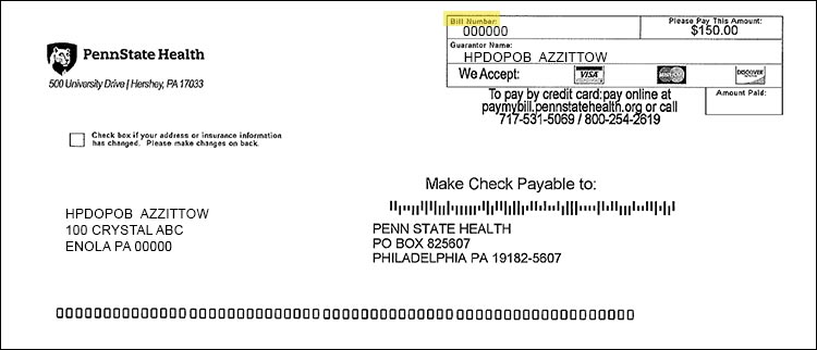 Bill number billing statement example