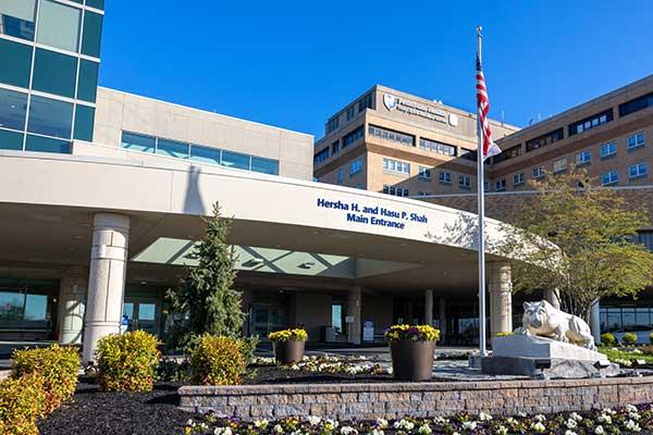Front entrance of the Penn State Health Holy Spirit Medical Center.