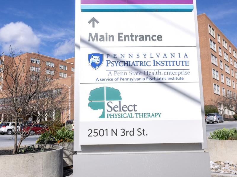 An outdoor view of the Pennsylvania Psychiatric Institute