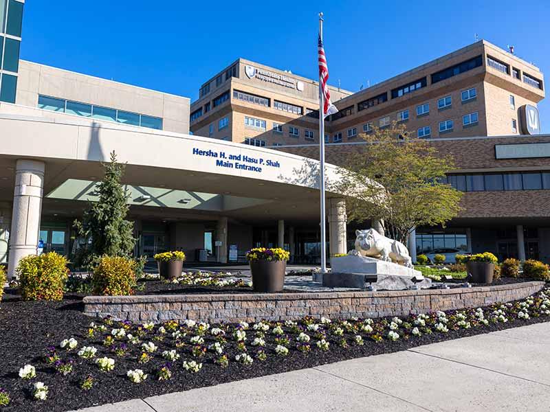 External view of Penn State Health Holy Spirit Medical Center entrance.