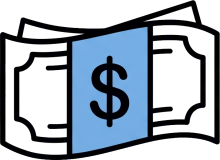 Icon of currency bills