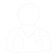 Find a doctor icon is an outline of a person's upper body and head, wearing a stethoscope